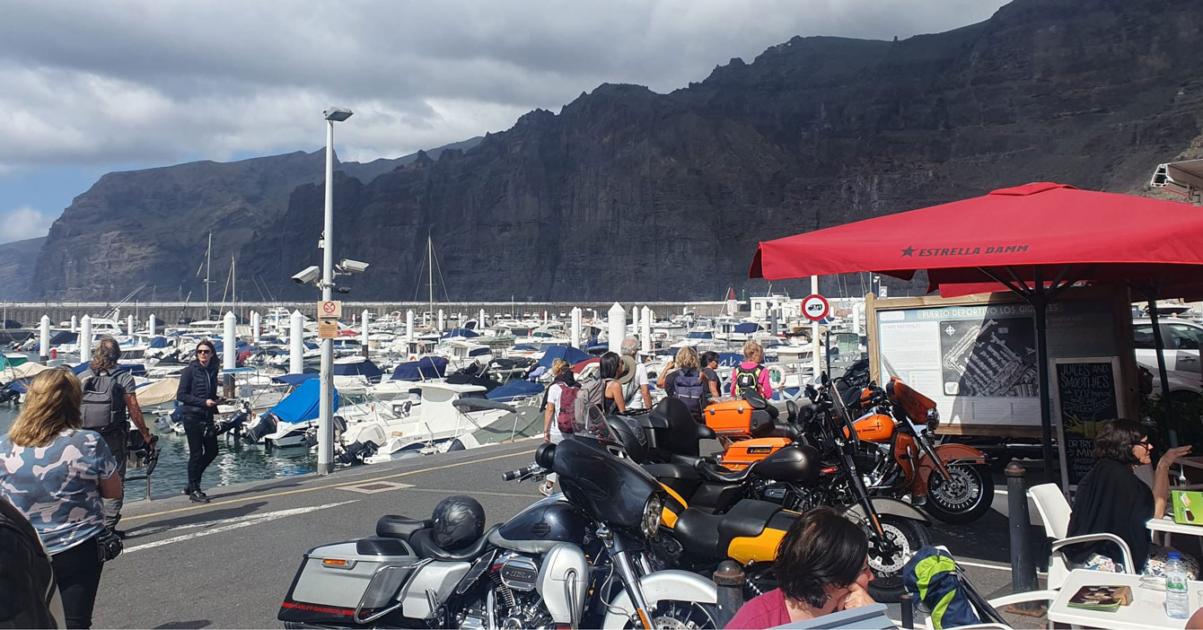Mit M-Motorradreisen 2023 auf der Vulkaninsel Teneriffa am zweiten Tag bei der Motorradtour