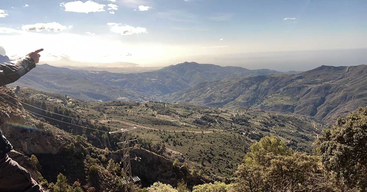 Blick auf die Berge am ersten Tag der Andalusien Sierra Nevada ERFAHREN 2023